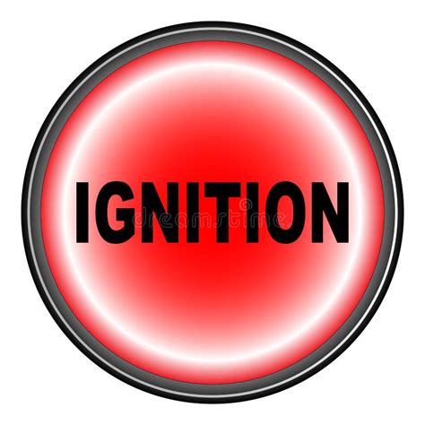 Ignition Red Button Stock Vector Illustration Of Button 234086369