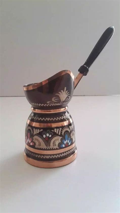 Turkish Greek Traditional Hand Hammered Copper Coffee Maker Pot Cezve