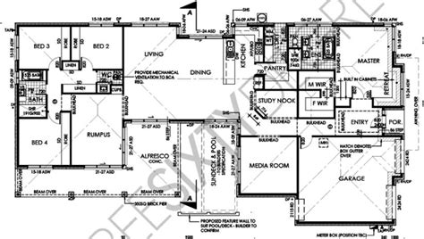 Then i loved the raised ceiling throughout the main living areas. Floor Plan Friday: 4 bedroom, media room, study + pool