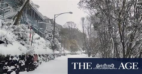 Snow Falls As Melbourne On Track For Equal Coldest Spring Day In 20 Years