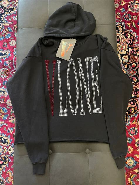 Vlone Vlone Staple Rhinestone Hoodie Grailed