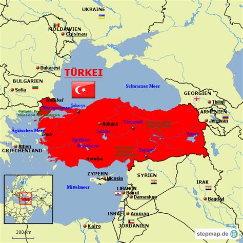 Stepmap Türkei Karte Landkarte Für Türkei