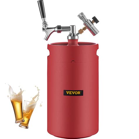 Vevor Beer Growler Tap System 270 Oz Mini Keg 8l Pressurized Beer