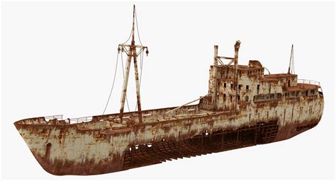 3d Rusty Ship Wreck Turbosquid 1408352