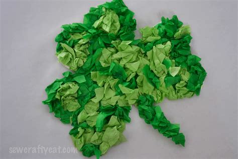 Lucky Shamrock Tissue Paper Craft Typically Simple