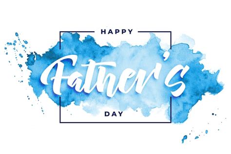 Free Vector Happy Fathers Day Watercolor Card Design