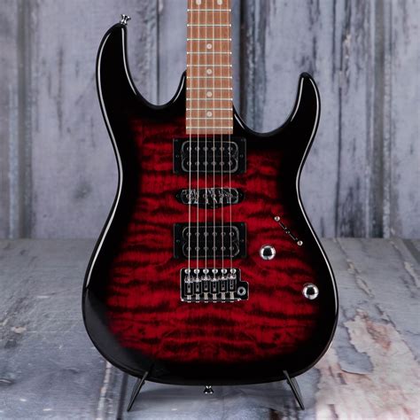 Ibanez Gio Grx70qa Transparent Red Burst For Sale Replay Guitar
