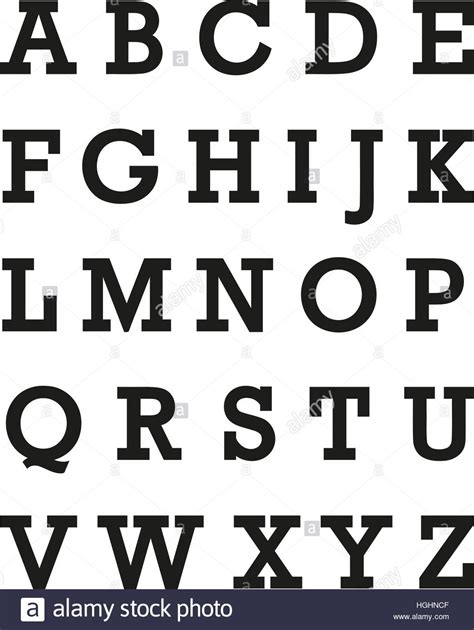 Simple Alphabet Font Stock Photo Alamy