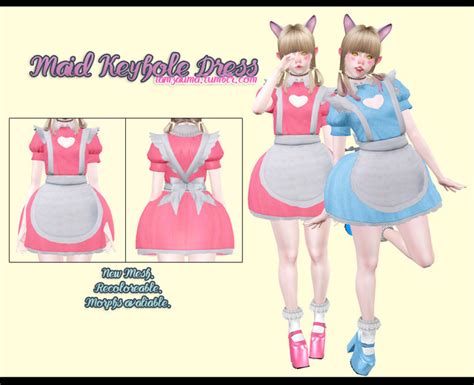 Iamzauma Ts3 Maid Keyhole Dress Sims 4 Version Ts3 Downloads