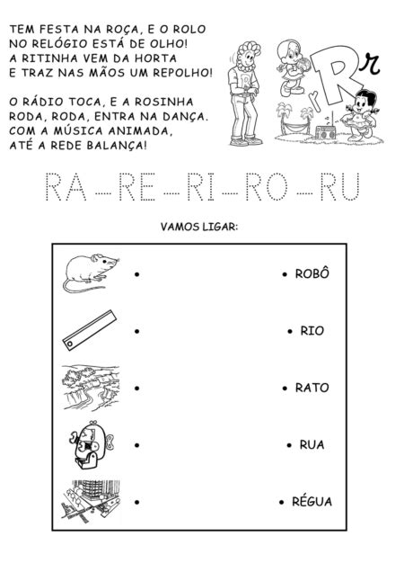 50 Atividades Com A Letra R Para Imprimir Alfabetização 1º Ano