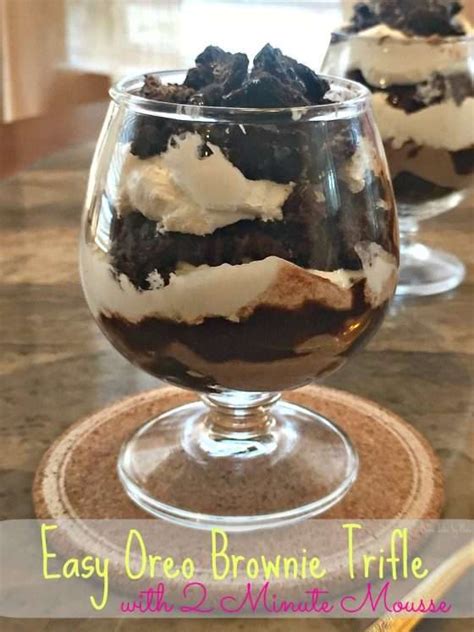 Easy Oreo Brownie Trifle With Minute Mousse Home Jobs By Mom