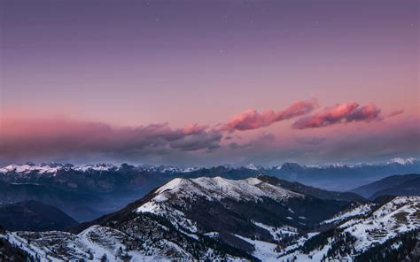 3840x2400 Mountains Starry Sky Night Snow Dolomites Italy
