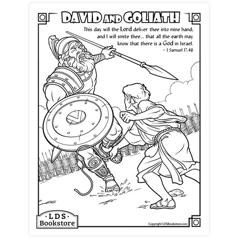 David And Goliath Coloring Page Printable