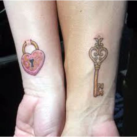 Cute Key And Locket Couple Tattoo Heart Lock Tattoo Couple Tattoo