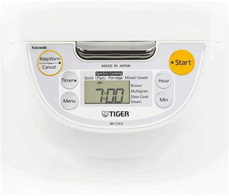 Tiger JBV S10U 5 5 Cup Microcomputer Rice Cooker White 785830036763