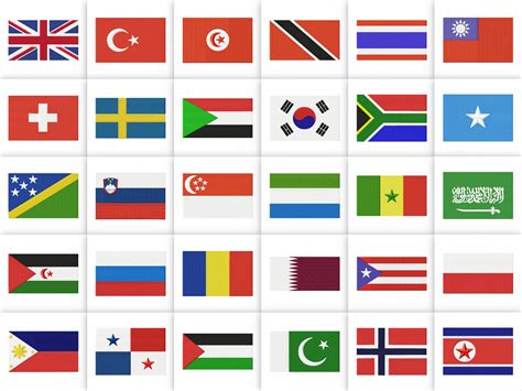 100 World Flags Embroidery Designs Pack Embroidery Super Deal
