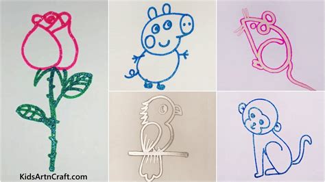 Easy Glitter Drawing Ideas For Kids Kids Art And Craft