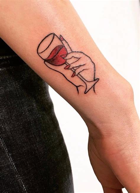 11 Wine Tattoos That Ll Make You Wind Down With A Glass Wine Tattoo