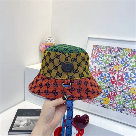 Buy Cheap 2021 Gucci Ggmulticolor Double Sided Fisherman Hat 99906609