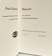 Husserl. An Analysis of His Phenomenology. by Ricoeur, Paul; Edward G ...