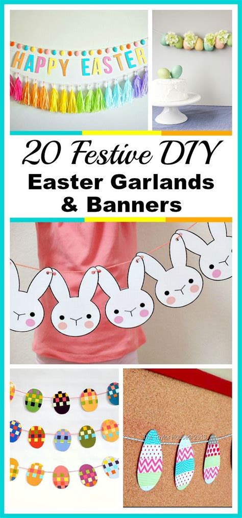20 Festive Diy Easter Garlands And Banners Spring Diy Spring Crafts