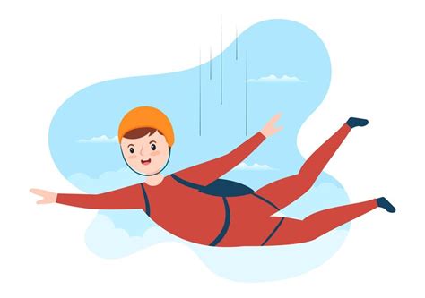 Premium Vector Skydiving Sport Illustration With Skydivers Use