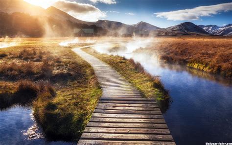 Hd Beautiful Lake Path Wallpaper Download Free 140572