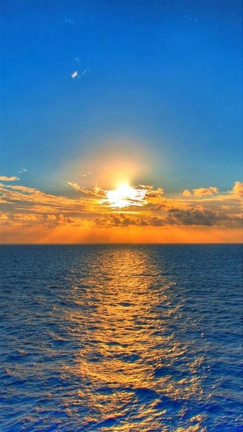 Nature Fantasy Sunrise Over Ocean At Dawn Iphone 8