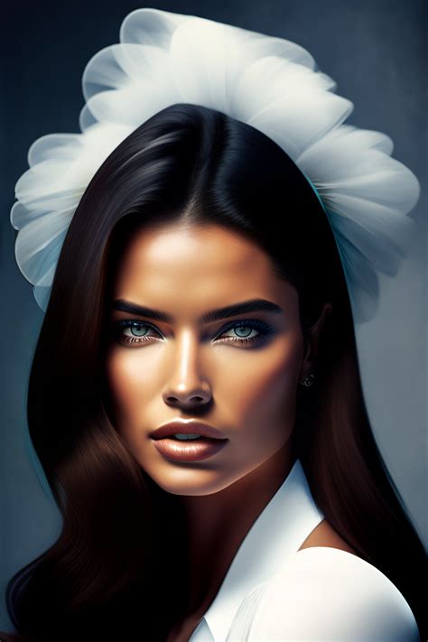 Lexica Analog Style Head And Shoulders Portrait 70mm F1 8 Adriana Lima Dressed In White