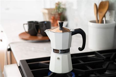 Buy Bellemain Stovetop Espresso Maker Moka Pot White 6 Cup Online At