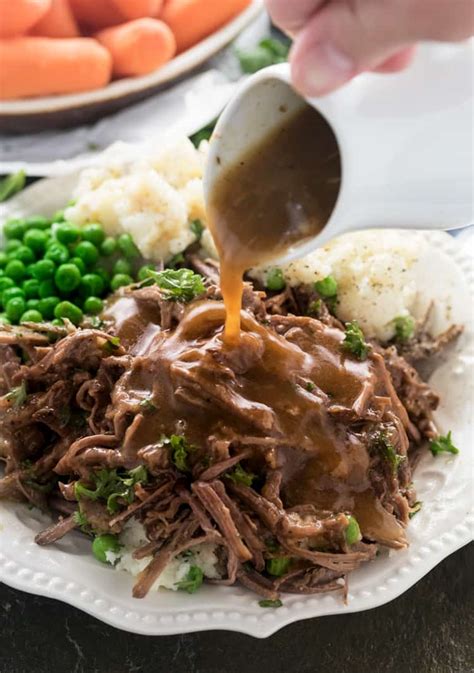 I {with a suggestion from a guest}, mixed the water with beef the roast will release liquid as it cooks and in a crock pot, none of the liquid 'boils away' or evaporates. Crock Pot Mississippi Pot Roast - The Cozy Cook