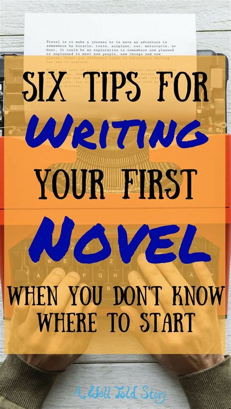 How To Write Your First Novel Where To Start A Well Told Story