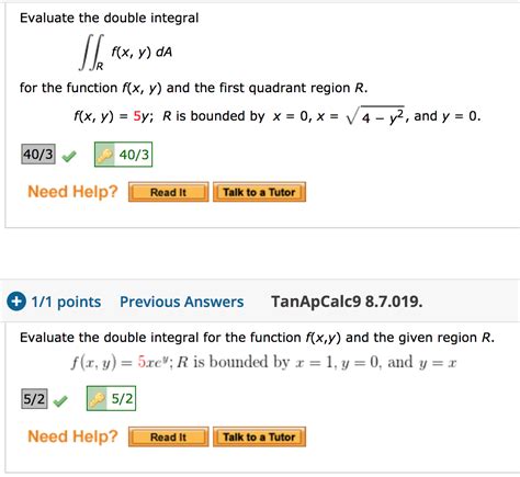 solved evaluate the double integral f x у da for the