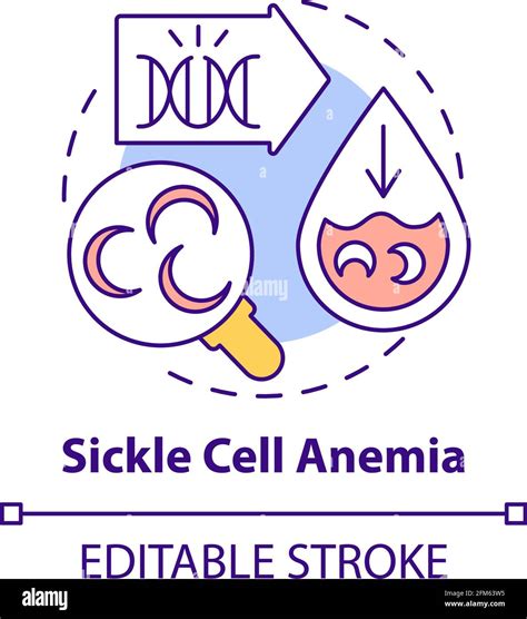 Sickle Cell Anemia Concept Icon Stock Vector Image And Art Alamy