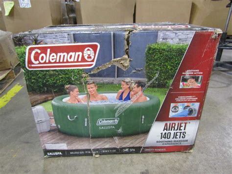 Coleman Saluspa Inflatable Hot Tub Spa Green For Sale From United States