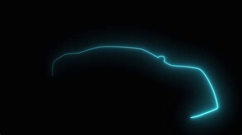 Animation Neon Lights Depicting Car Hologram Stock Motion Graphics Sbv