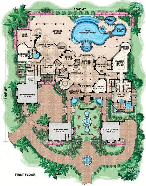 Plan 66024we Ultimate Dream Home Mansion Floor Plan Monster House