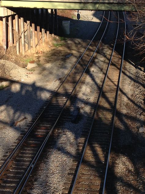 Railroad Tracks Sidewalk Photography Photograph Side Walkway