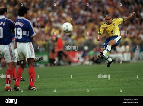 Soccer World Cup France 98 Final Brazil V France Roberto Carlos