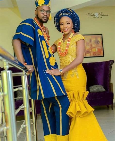 African Traditional Wedding Couples Complete Aso Oke African Traditional Wedding Aso Oke