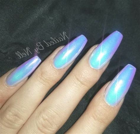 Blue Iridescent Nails Irridescent Nails How To Do Nails Nails