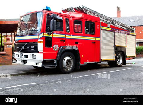 Greater Manchester Fire Engine Stock Photo Alamy