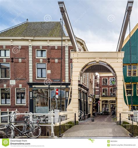 Alkmaar The Netherlands April 22 2016 Traditional Dutch Bridge