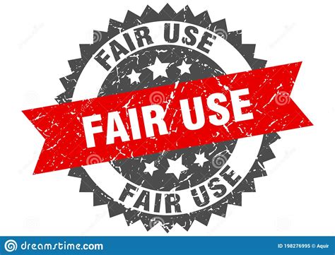 Fair Use Stamp Fair Use Grunge Round Sign Stock Vector Illustration