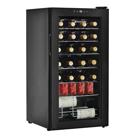 Sentern 27 Bottle Wine Cooler Small Quiet Cooling Red And White Wine