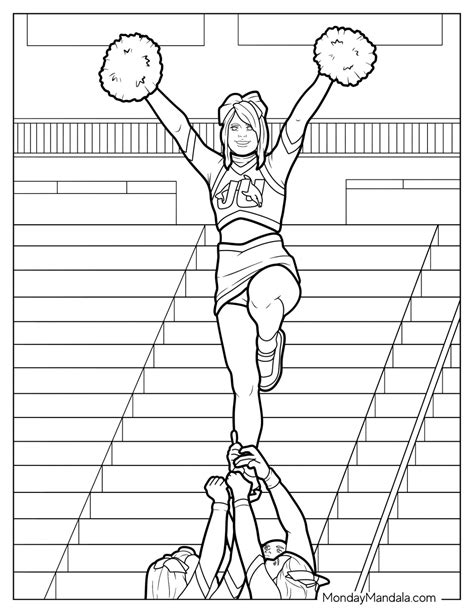 20 Cheerleading Coloring Pages Free PDF Printables