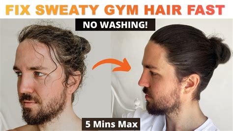 How To Fix Sweaty Gym Hair Without Washing It Men S Long Hair Problems Youtube