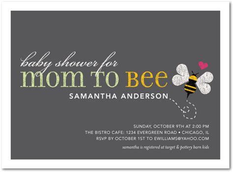 @Katie Muldoon Loving Bee:Bamboo | Bee baby shower invitations, Bumble bee baby shower, Bumble ...