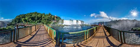 Iguazu Falls Walkway To The Edge Of The Falls Of The Iguazu River 360