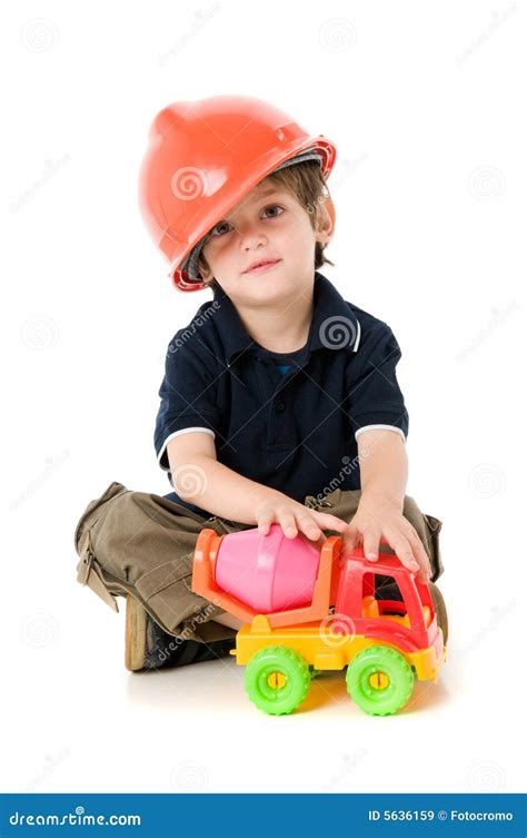 Child With Hard Hat Stock Image Image Of Beautiful Learning 5636159